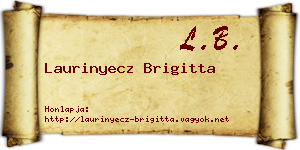 Laurinyecz Brigitta névjegykártya